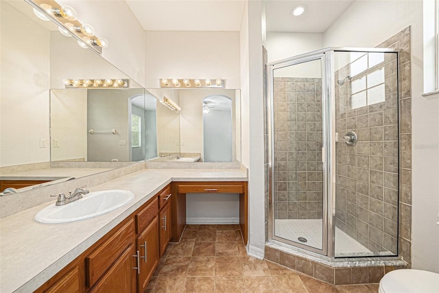 8118 Stone Path Way, Tampa, FL 33647 - full bath featuring plenty of natural light, a shower stall, and vanity