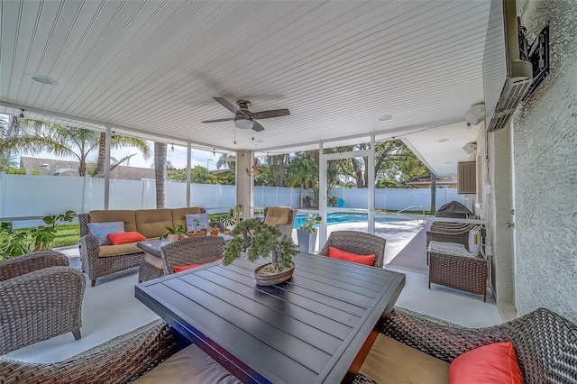 13425 San Rafael Dr, Largo, FL 33774 - sunroom with ceiling fan, healthy amount of natural light, and an outdoor living space