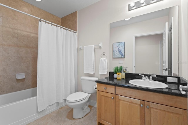17735 Gulf Blvd Unit 502, Redington Shores, FL 33708 - bathroom featuring tile patterned flooring, vanity, and shower / tub combo with curtain