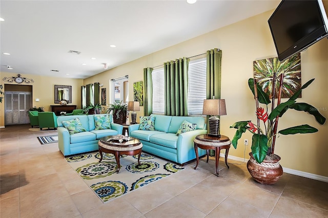 17735 Gulf Blvd Unit 502, Redington Shores, FL 33708 - living room with tile patterned floors and recessed lighting