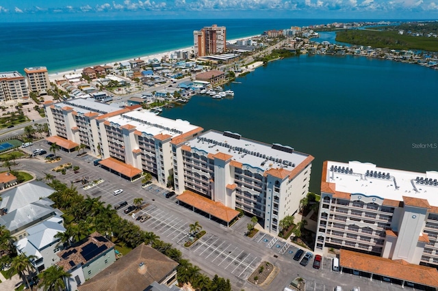 17735 Gulf Blvd Unit 502, Redington Shores, FL 33708 - drone / aerial view of a large body of water and apartment complex / building