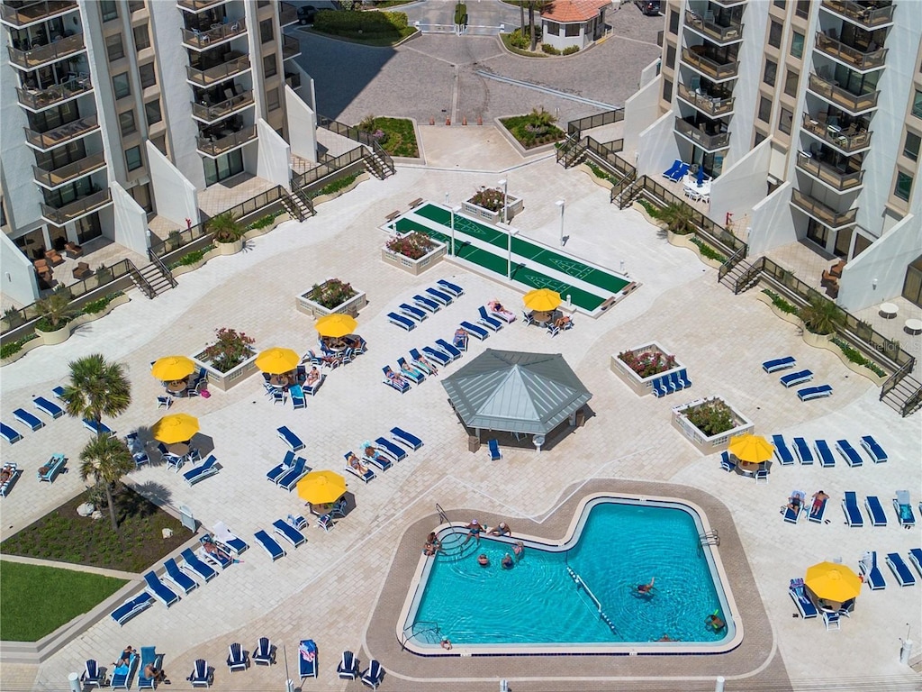 450 S Gulfview Blvd Unit 1603, Clearwater, FL 33767 - bird's eye view of a pool area