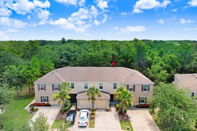 9826 Hound Chase Dr, Gibsonton, FL 33534 - aerial view of property and surrounding area featuring a heavily wooded area
