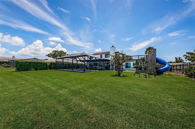 10866 Harborside Dr, Largo, FL 33773 - view of yard featuring a lanai