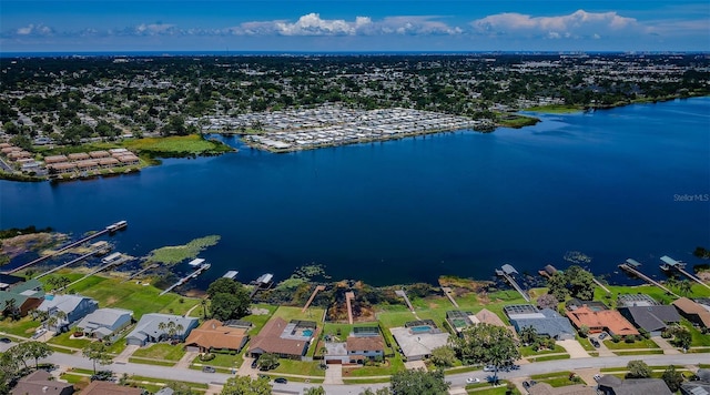 10866 Harborside Dr, Largo, FL 33773 - aerial perspective of suburban area with a large body of water