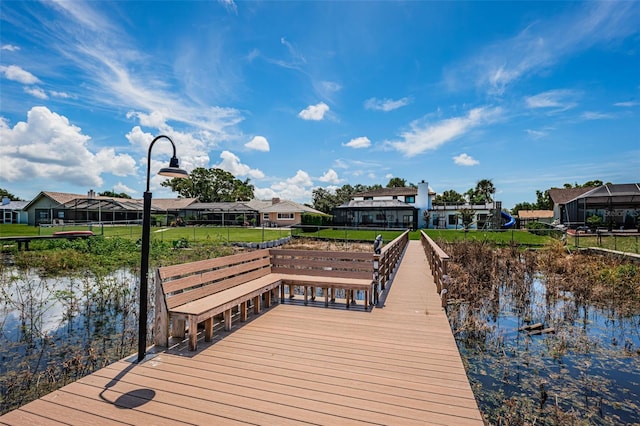 10866 Harborside Dr, Largo, FL 33773 - dock area featuring a water view and a residential view