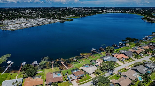 10866 Harborside Dr, Largo, FL 33773 - aerial overview of property's location featuring a nearby body of water and nearby suburban area