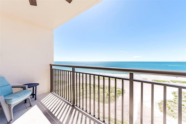 1270 Gulf Blvd Unit 1605, Clearwater Beach, FL 33767 - balcony featuring view of water and beach