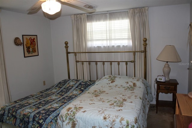 7534 Betula Dr, New Port Richey, FL 34653 - carpeted bedroom featuring ceiling fan