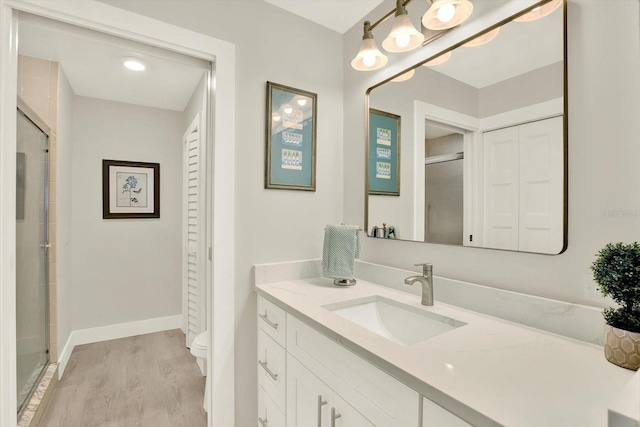 11890 Walker Ave, Seminole, FL 33772 - full bathroom with a closet, vanity, and a shower stall