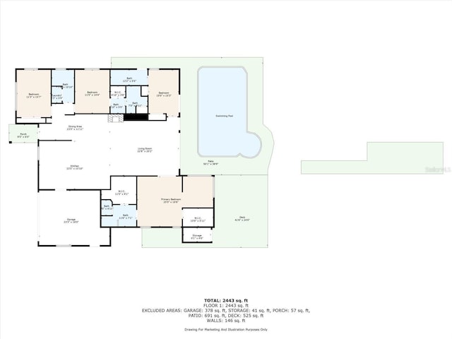 11890 Walker Ave, Seminole, FL 33772 - view of property floor plan