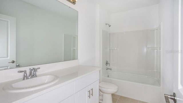 2091 Babbling Brook Blvd, Auburndale, FL 33823 - bathroom with vanity,  shower combination, and tile patterned flooring