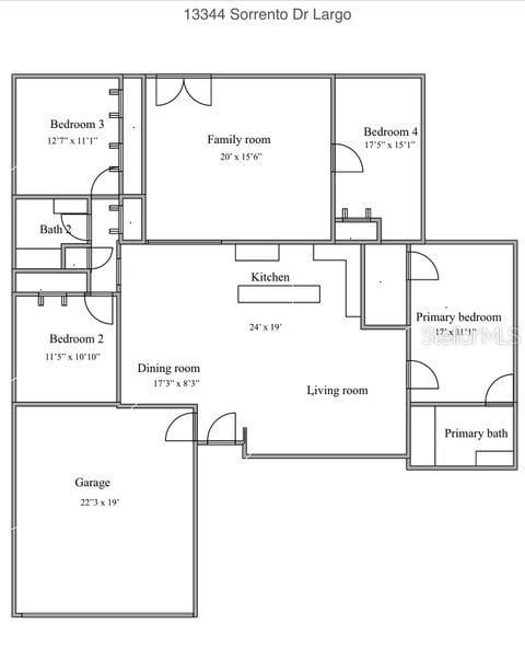 13344 Sorrento Dr, Largo, FL 33774 - view of room layout
