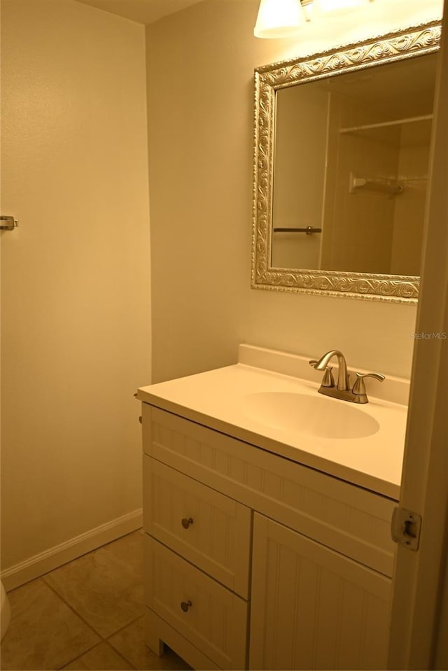 2800 Cove Cay Dr Unit 5D, Clearwater, FL 33760 - bathroom with vanity and tile patterned flooring