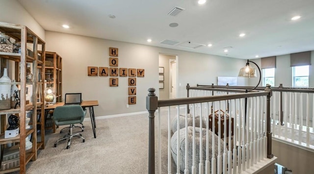 2128 Babbling Brook Blvd, Auburndale, FL 33823 - home office featuring recessed lighting and carpet