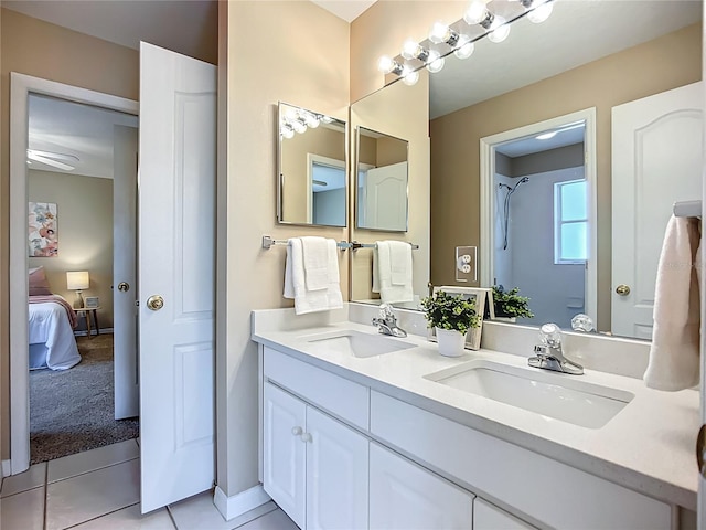 9803 Ocasta St, Riverview, FL 33569 - full bathroom with ensuite bathroom, double vanity, and tile patterned flooring