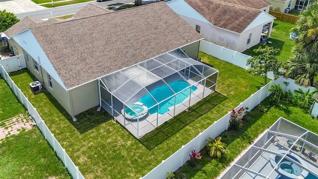 9803 Ocasta St, Riverview, FL 33569 - view from above of property featuring a pool