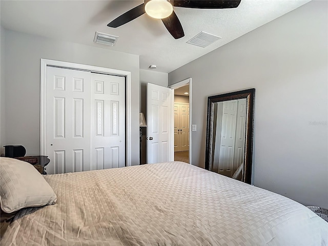 7133 Summer Holly Pl, Riverview, FL 33578 - bedroom with a closet and ceiling fan