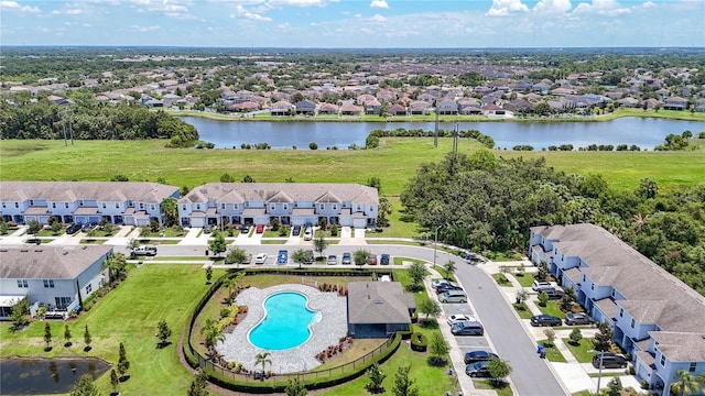 7133 Summer Holly Pl, Riverview, FL 33578 - aerial perspective of suburban area featuring a nearby body of water