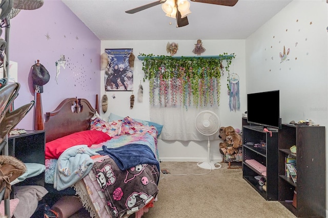 4530 David Dr, Bartow, FL 33830 - bedroom with carpet flooring and ceiling fan