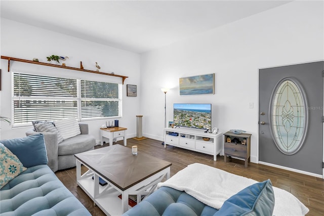 360 71st Ave, St Pete Beach, FL 33706 - living area featuring healthy amount of natural light and wood finished floors