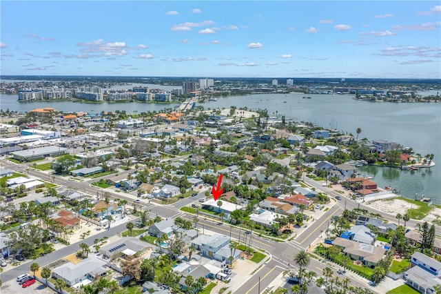 360 71st Ave, St Pete Beach, FL 33706 - aerial view of residential area with a nearby body of water