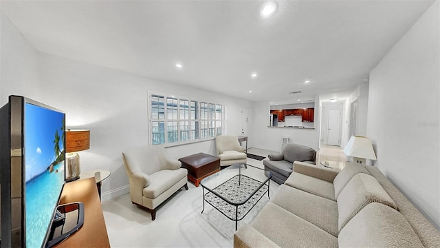 1146 King Arthur Ct Unit 114, Dunedin, FL 34698 - living area featuring recessed lighting and baseboards