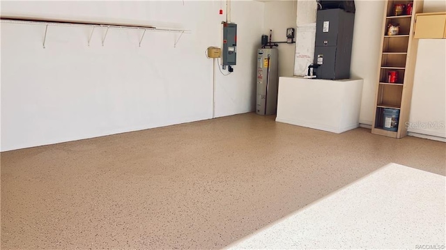 4175 N Stewart Way, Beverly Hills, FL 34465 - garage featuring water heater, electric panel, and heating unit