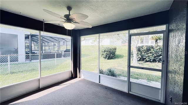 4175 N Stewart Way, Beverly Hills, FL 34465 - unfurnished sunroom featuring ceiling fan