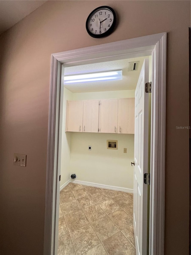 4175 N Stewart Way, Beverly Hills, FL 34465 - laundry room with electric dryer hookup, cabinet space, and washer hookup