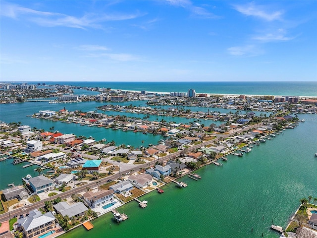 600 115th Ave, Treasure Island, FL 33706 - aerial view of residential area featuring a nearby body of water