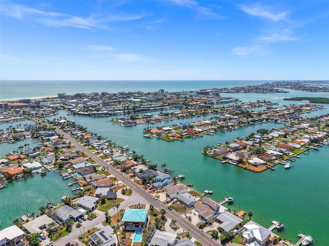 600 115th Ave, Treasure Island, FL 33706 - aerial perspective of suburban area featuring a nearby body of water