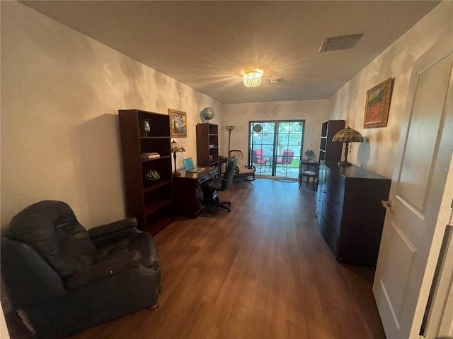 2924 Hidden Harbour Ct, Fort Lauderdale, FL 33312 - office with dark wood-style floors