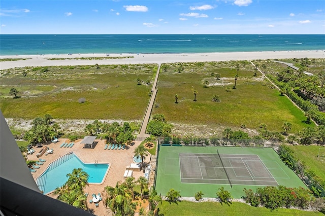 1230 Gulf Blvd Unit 1406, Clearwater Beach, FL 33767 - drone / aerial view of expansive coastline and a pool