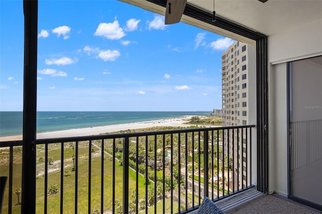 1230 Gulf Blvd Unit 1406, Clearwater Beach, FL 33767 - balcony featuring view of water and beach