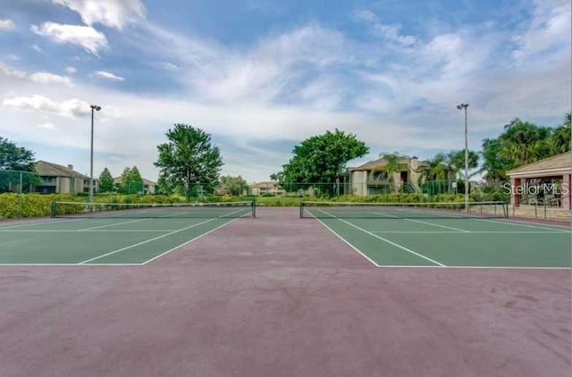 view of tennis court