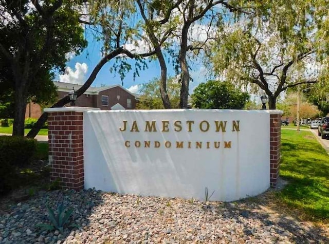 view of community sign