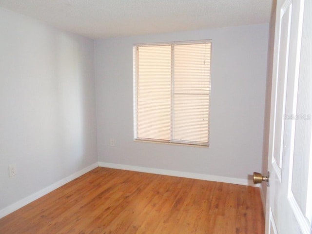 spare room featuring plenty of natural light and light hardwood / wood-style floors