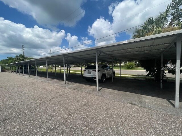 view of car parking with a carport