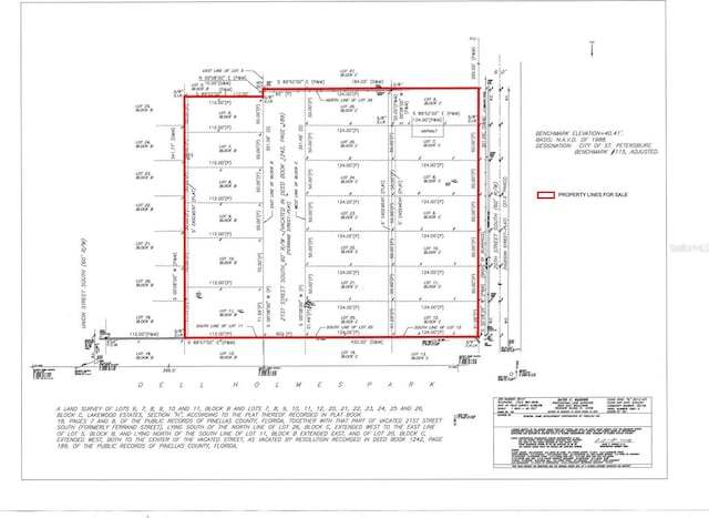 2701 20th St S, Saint Petersburg FL, 33712 land for sale