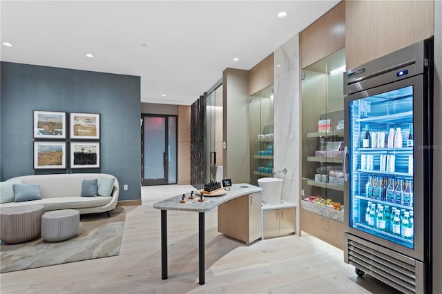 interior space featuring light hardwood / wood-style floors