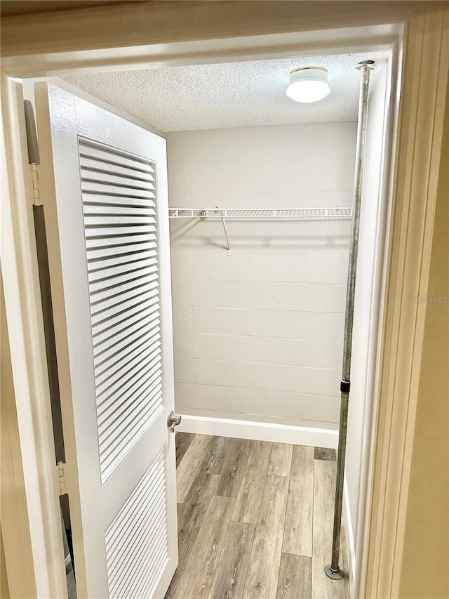 spacious closet with light hardwood / wood-style floors