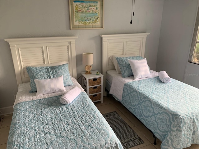 view of tiled bedroom