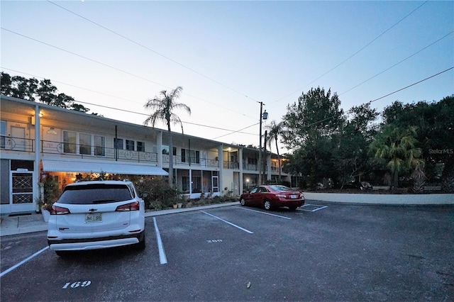 view of parking / parking lot