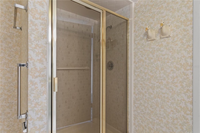 bathroom with an enclosed shower