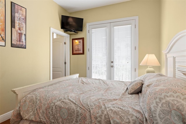 bedroom with french doors