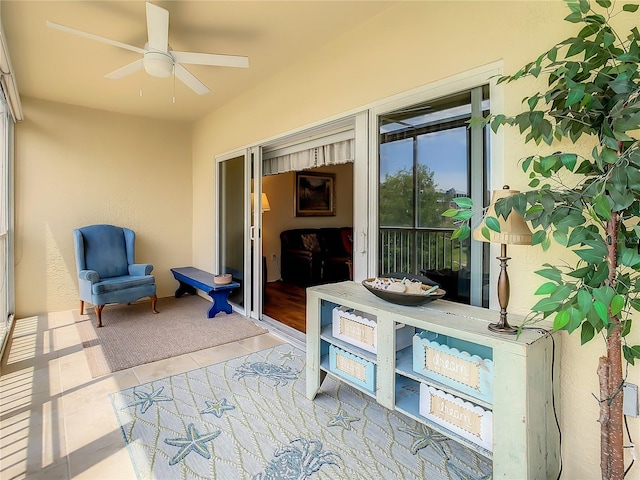 view of patio / terrace with ceiling fan