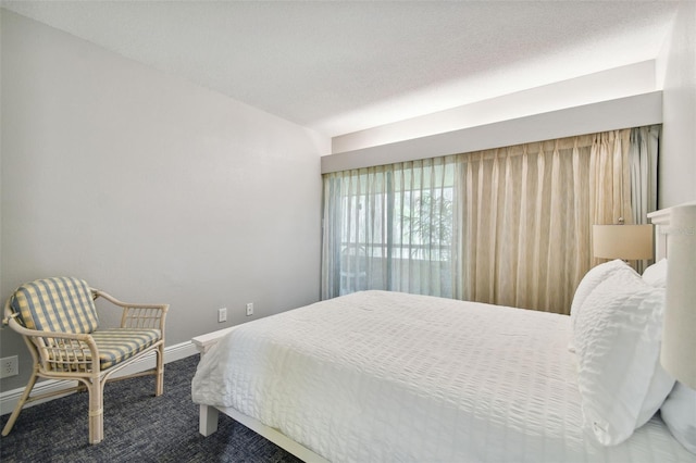 bedroom featuring a textured ceiling