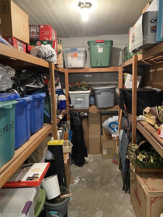 view of storage room