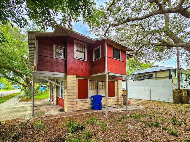 view of rear view of property